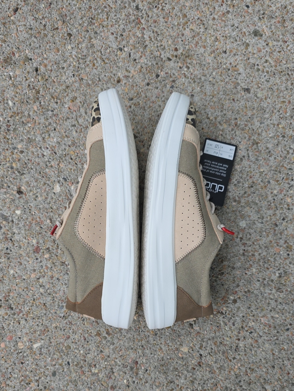 Hey Dude Karina Beige Leopard Light Weight Platform Slip On Sneakers Size 10 - Picture 4 of 11